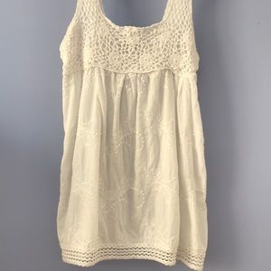 white crochet tank